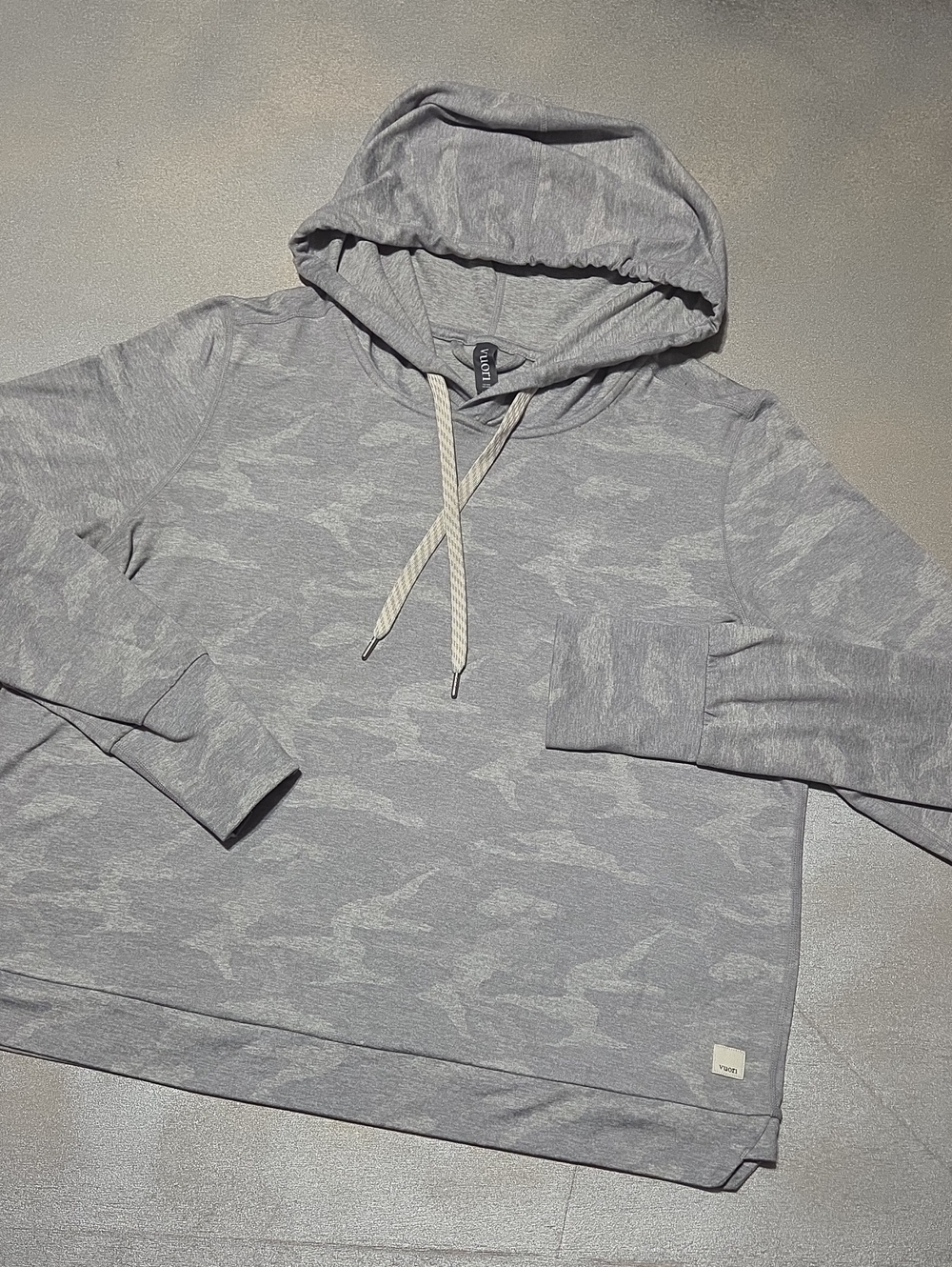 Vuori Light Gray Camo Pullover Hoodie